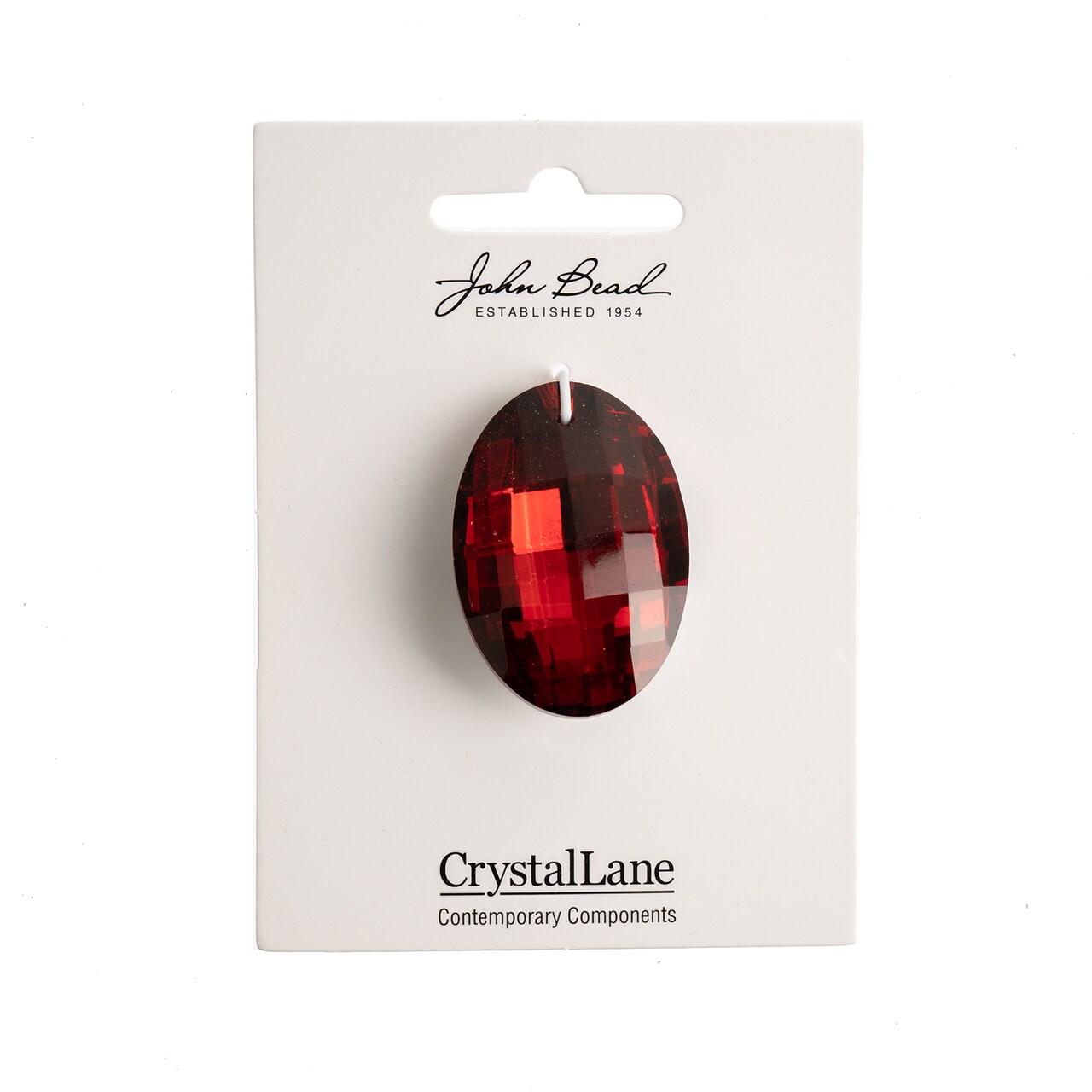 Crystal Lane DIY 27x37mm Oval Faceted Crystal Glass Pendants, 1pc